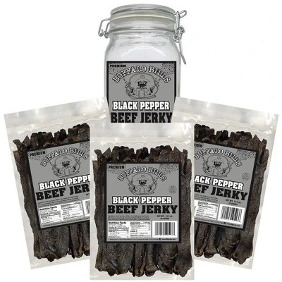 Buffalo Bills Black Pepper Beef Jerky 3 Bag Starter Kit (3 Bags And 1 Jar) 8 Buffalo Bills Black Pepper Beef Jerky 3 Bag Starter Kit (3 Bags And 1 Jar) - Image 6