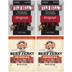 Wild Bill's Multi-Brand 8-Piece Jerky Sampler Box (8 Assorted Packs Of Beef Jerky And Bacon Jerky)