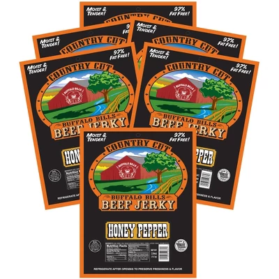 Buffalo Bills 2.6oz Honey Pepper Country Cut Beef Jerky - Six 2.6oz Packs 7 Buffalo Bills 2.6oz Honey Pepper Country Cut Beef Jerky - Six 2.6oz Packs - Image 5