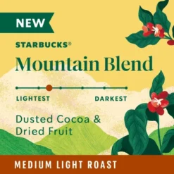 Starbucks Mountain Blend Medium Roast Keurig K-Cup Coffee Pods - 22ct