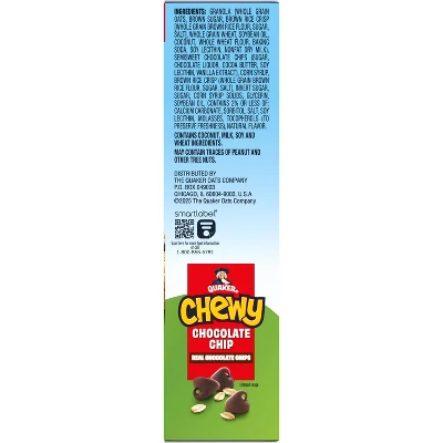 Quaker Chewy Chocolate Chip Granola Bars Bonus Pack - 16.9oz/20ct 7 Quaker Chewy Chocolate Chip Granola Bars Bonus Pack - 16.9oz/20ct - Image 5