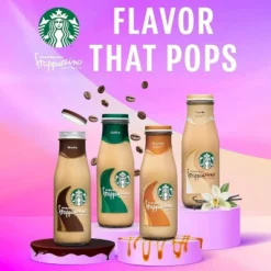 Starbucks Frappuccino Lite Creamy Vanilla Gelato Chilled Coffee Drink - 9.5 Fl Oz Glass Bottle