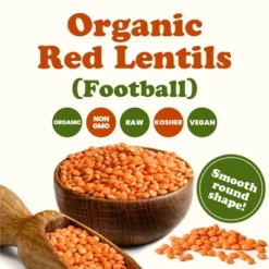 Organic Red Lentils (Football) - By Food To Live -Food Sale Stores GUEST 09533fc8 bbed 4169 9965 452d2c525235