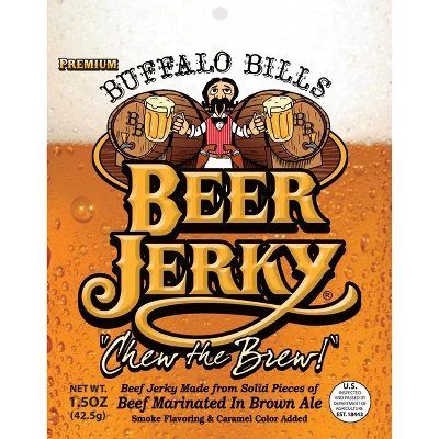 Buffalo Bills 1.5oz Premium Beer Beef Jerky Packs (ten 1.5oz Beef Jerky Packs) 3 Buffalo Bills 1.5oz Premium Beer Beef Jerky Packs (ten 1.5oz Beef Jerky Packs)