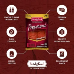 Bridgford Sliced Pepperoni 5 Oz - Ready-to-Eat Pepperoni Slices For Pizza And Sandwiches With Zero Carb Ideal For Your Keto Diets -Food Sale Stores GUEST 0c2e4ba3 2487 43e2 af38 afa53f109649