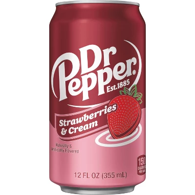 Dr Pepper Strawberries & Cream Soda - 12pk/12 Fl Oz Cans 6 Dr Pepper Strawberries & Cream Soda - 12pk/12 Fl Oz Cans - Image 4