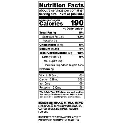 Starbucks Vanilla Latte Iced Espresso - 40 Fl Oz 6 Starbucks Vanilla Latte Iced Espresso - 40 Fl Oz - Image 4