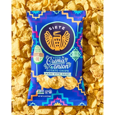 Siete Sour Cream And Onion Kettle Chips - 5.5oz 4 Siete Sour Cream And Onion Kettle Chips - 5.5oz - Image 2