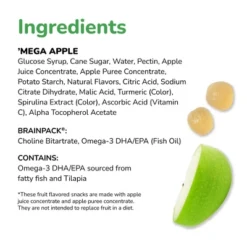 Brainiac Kids Fruit Snacks With Omega-3s Mega Apple - 12.4oz/20ct -Food Sale Stores GUEST 1aa68b49 56a7 49ec 807c 737cc512d021