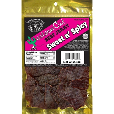 Buffalo Bills 2.6oz Western Cut Sweet N Spicy Beef Jerky - Six 2.6oz Packs 3 Buffalo Bills 2.6oz Western Cut Sweet N Spicy Beef Jerky - Six 2.6oz Packs