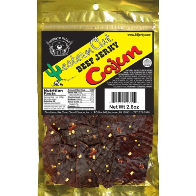 Buffalo Bills 2.6oz Western Cut Cajun Beef Jerky - Six 2.6oz Packs 3 Buffalo Bills 2.6oz Western Cut Cajun Beef Jerky - Six 2.6oz Packs