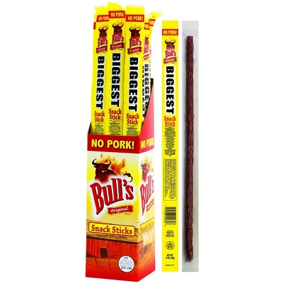 Bull's 0.9oz Original Sticks (No Pork) 24-ct Boxes - 3 Boxes 3 Bull's 0.9oz Original Sticks (No Pork) 24-ct Boxes - 3 Boxes