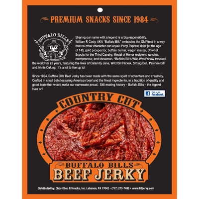 Buffalo Bills 1.5oz Original (aka Mild) Country Cut Beef Jerky - Ten 1.5oz Packs 4 Buffalo Bills 1.5oz Original (aka Mild) Country Cut Beef Jerky - Ten 1.5oz Packs - Image 2