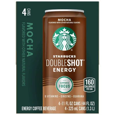 Starbucks Doubleshot Energy Mocha - 4pk/11 Fl Oz Cans 4 Starbucks Doubleshot Energy Mocha - 4pk/11 Fl Oz Cans - Image 2