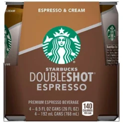 Starbucks Double Shot Espresso And Cream Coffee Drink - 4pk/6.5 Fl Oz Cans -Food Sale Stores GUEST 3ac5673f 0f8a 4c67 8936 b8c35a8e563d
