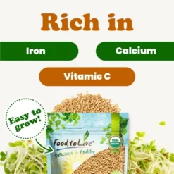 Organic Clover Sprouting Seeds - By Food To Live -Food Sale Stores GUEST 3b3b4e53 9910 4a96 8340 7cfcd1b9a5c4