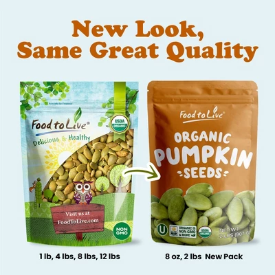 Organic Dry Roasted Pumpkin Seed Kernels - Non-GMO, Unsalted, Oven Roasted Whole Pepitas, Shelled, Vegan, Kosher 8 Organic Dry Roasted Pumpkin Seed Kernels - Non-GMO, Unsalted, Oven Roasted Whole Pepitas, Shelled, Vegan, Kosher - Image 6