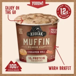 Kodiak Protein-Packed Cinnamon Roll Muffin Power Cup - 2.36oz -Food Sale Stores GUEST 3eb021b9 5610 4f96 8274 127aa751e70a