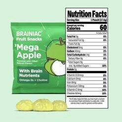 Brainiac Kids Fruit Snacks With Omega-3s Mega Apple - 12.4oz/20ct -Food Sale Stores GUEST 3f010ff0 d755 45d7 ace7 761a6ead240a