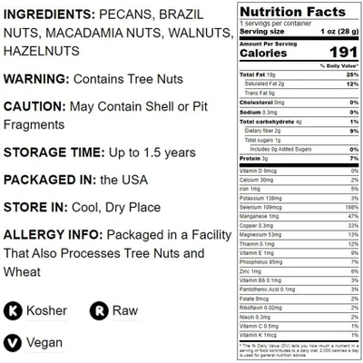 Keto Nuts Mix - By Food To Live 4 Keto Nuts Mix - By Food To Live - Image 2