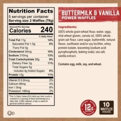 Kodiak Frozen Power Waffles Buttermilk & Vanilla -13.4oz/10ct -Food Sale Stores GUEST 40cf0cc8 a1e0 4e16 9a53 2229610449ba