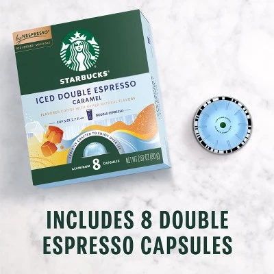 Starbucks By Nespresso Vertuo Line Iced Double Espresso Caramel Flavored Light Roast Coffee Pods 5 Starbucks By Nespresso Vertuo Line Iced Double Espresso Caramel Flavored Light Roast Coffee Pods - Image 3