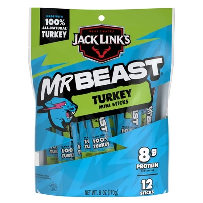 Jack Link's MrBeast Mini Turkey Sticks - 6oz/12ct 5 Jack Link's MrBeast Mini Turkey Sticks - 6oz/12ct - Image 3