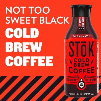 SToK Not Too Sweet Black Cold Brew Coffee - 48 Fl Oz 4 SToK Not Too Sweet Black Cold Brew Coffee - 48 Fl Oz - Image 2