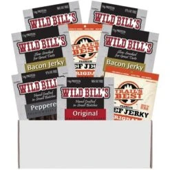 Wild Bill's Multi-Brand 8-Piece Jerky Sampler Box (8 Assorted Packs Of Beef Jerky And Bacon Jerky) -Food Sale Stores GUEST 45866213 b44f 48f6 9e11 38ee2c96886f