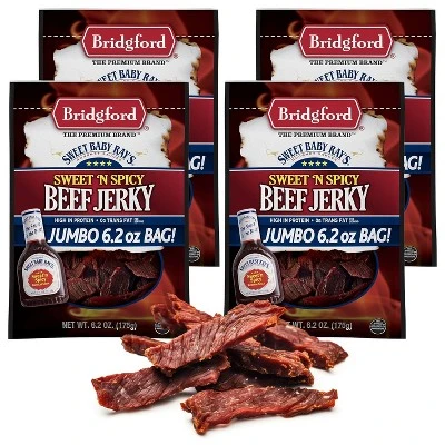 Bridgford Sweet Baby Ray’s Beef Jerky Sweet N Spicy 6.2 Oz - Ready-to-Eat High Protein Sweetened Spicy Beef Jerky For On-the-Go Snacking 12 Bridgford Sweet Baby Ray’s Beef Jerky Sweet N Spicy 6.2 Oz - Ready-to-Eat High Protein Sweetened Spicy Beef Jerky For On-the-Go Snacking - Image 10
