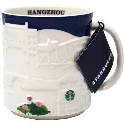 Starbucks Collector Relief Series Hangzhou Ceramic Mug, 16 Oz 4 Starbucks Collector Relief Series Hangzhou Ceramic Mug, 16 Oz - Image 2