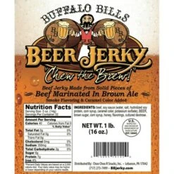Buffalo Bills 16oz Premium Beer Beef Jerky Pieces (beef Jerky Marinated In Honey Brown Ale)