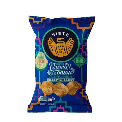 Siete Sour Cream And Onion Kettle Chips - 5.5oz 6 Siete Sour Cream And Onion Kettle Chips - 5.5oz - Image 4