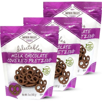 Hayden Valley Foods Milk Chocolate Covered Pretzels | 5 Oz Bags (Pack Of 3) | No Artificial Flavors, Preservatives Or Colors 7 Hayden Valley Foods Milk Chocolate Covered Pretzels | 5 Oz Bags (Pack Of 3) | No Artificial Flavors, Preservatives Or Colors - Image 5