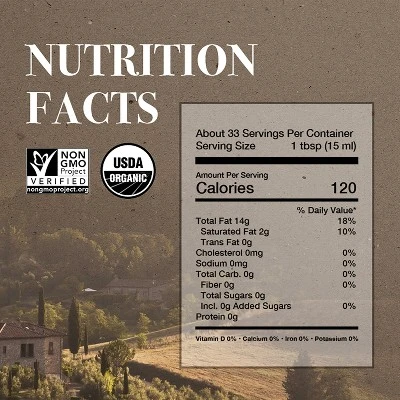 Carapelli 100% Organic Extra Virgin Olive Oil - 16.9 Fl Oz 4 Carapelli 100% Organic Extra Virgin Olive Oil - 16.9 Fl Oz - Image 2