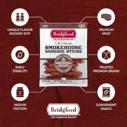 Bridgford Smokehouse Sausage Sticks Teriyaki 5 Oz - Gluten Free High Protein Smoked Sausage Sticks For A Variety Of Dietary Preferences 15 Bridgford Smokehouse Sausage Sticks Teriyaki 5 Oz - Gluten Free High Protein Smoked Sausage Sticks For A Variety Of Dietary Preferences -Food Sale Stores GUEST 5ea276d4 c81f 4cd2 8f2e 0931b68744fd