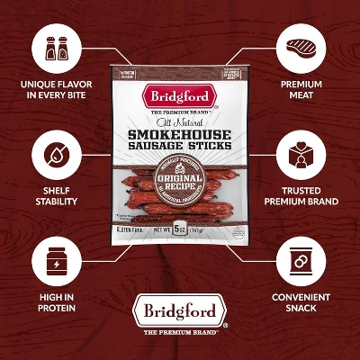 Bridgford Smokehouse Sausage Sticks Teriyaki 5 Oz - Gluten Free High Protein Smoked Sausage Sticks For A Variety Of Dietary Preferences 5 Bridgford Smokehouse Sausage Sticks Teriyaki 5 Oz - Gluten Free High Protein Smoked Sausage Sticks For A Variety Of Dietary Preferences - Image 3