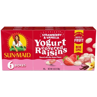 Sun-Maid Strawberry & Vanilla Yogurt Covered Raisins - 1oz / 6ct 13 Sun-Maid Strawberry & Vanilla Yogurt Covered Raisins - 1oz / 6ct - Image 11
