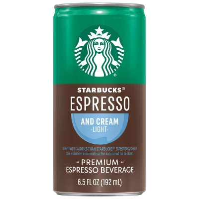 Starbucks Doubleshot Espresso Light Premium Coffee Drink - 4pk/6.5 Fl Oz Cans 3 Starbucks Doubleshot Espresso Light Premium Coffee Drink - 4pk/6.5 Fl Oz Cans