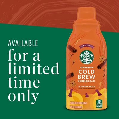 Starbucks Pumpkin Spice Flavored Cold Brew Concentrate, Multi-Serve, Naturally Flavored - 32 Fl Oz 8 Starbucks Pumpkin Spice Flavored Cold Brew Concentrate, Multi-Serve, Naturally Flavored - 32 Fl Oz - Image 6