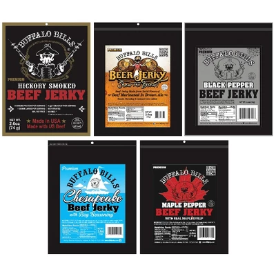 Buffalo Bills 5-ct Assorted Premium Beef Jerky Sampler - Five 2.6oz Packs 3 Buffalo Bills 5-ct Assorted Premium Beef Jerky Sampler - Five 2.6oz Packs