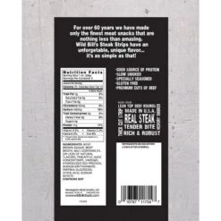 Wild Bill's Steak Strips 3 Ounce Pack - Thick Cut Strips Of Real Steak (3 Count)