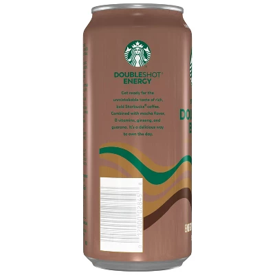 Starbucks Doubleshot Energy Mocha Fortified Energy Coffee Drink - 15 Fl Oz Can 3 Starbucks Doubleshot Energy Mocha Fortified Energy Coffee Drink - 15 Fl Oz Can