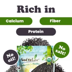 Organic Toasted Black Sesame Seeds – By Food To Live -Food Sale Stores GUEST 707a5e83 cf30 4143 be8e 5e74bda0a90c