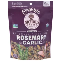 Nichols Farms No Shell Pistachios Rosemary And Garlic - Case Of 12/5 Oz