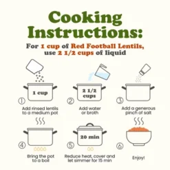 Organic Red Lentils (Football) - By Food To Live -Food Sale Stores GUEST 7a5444d0 732c 4925 896e ae822ae6a4ef