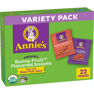 Annie's Organic Bunny Fruit Flavored Snacks - 15.4oz/22ct 11 Annie's Organic Bunny Fruit Flavored Snacks - 15.4oz/22ct - Image 9