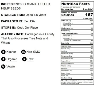 Organic Canadian Hemp Seeds - By Food To Live 5 Organic Canadian Hemp Seeds - By Food To Live - Image 3