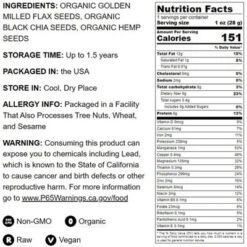 Organic FiberFull Flax, Hemp And Chia Seeds Blend - By Food To Live -Food Sale Stores GUEST 7b881132 6a86 4249 b60d 788b2f8ebc27