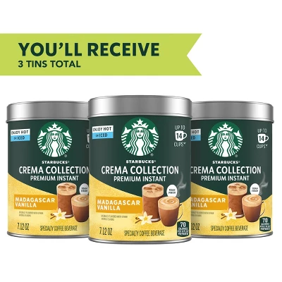 Starbucks Crema Collection Madagascar Vanilla Premium Instant Coffee - 21.36oz/3ct 4 Starbucks Crema Collection Madagascar Vanilla Premium Instant Coffee - 21.36oz/3ct - Image 2